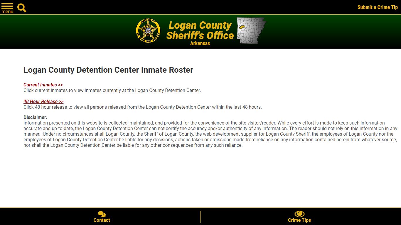 Roster Choose - Logan County Sheriff's Office, Arkansas